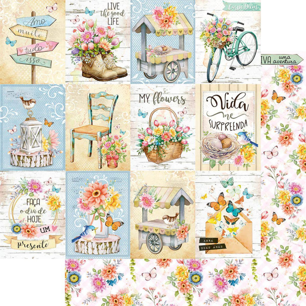 Papel Scrapbook Litoarte SD-1162 Cars Jardim 30,5x30,5cm - Palácio da Arte
