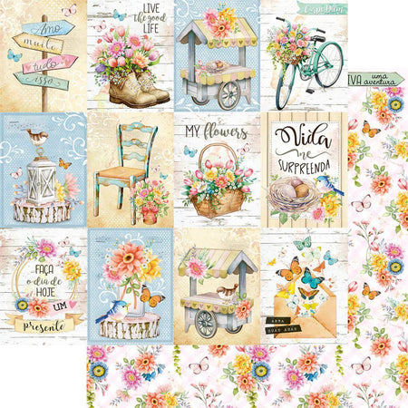 Papel Scrapbook Litoarte SD-1162 Cars Jardim 30,5x30,5cm - Palácio da Arte