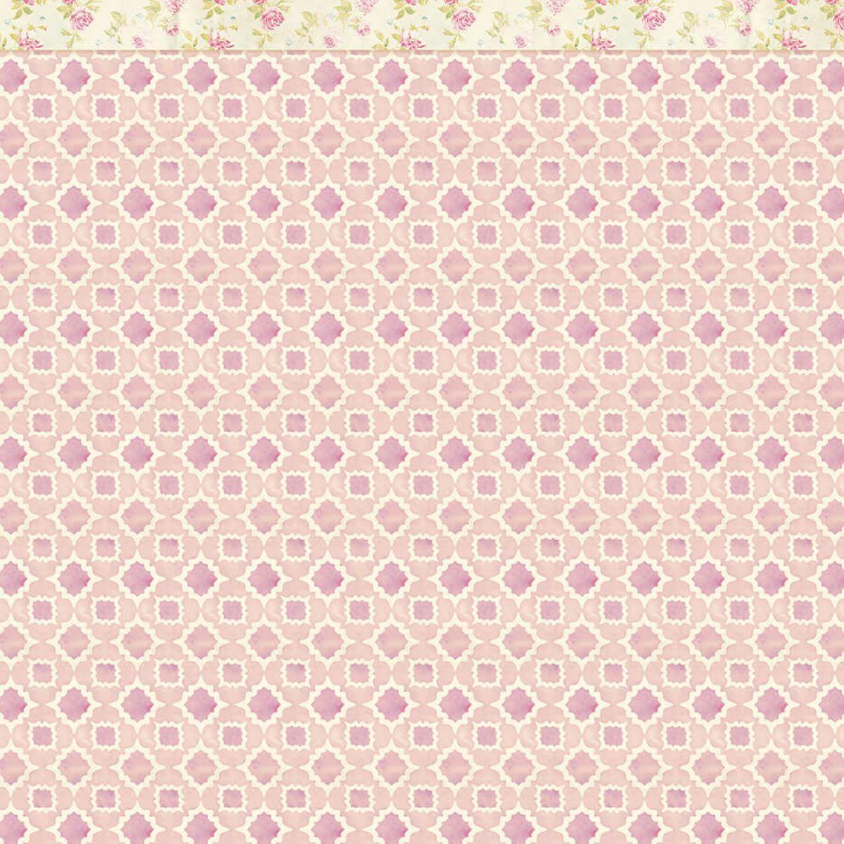 Papel Scrapbook Litoarte SD-1165 Flores Cantoneira 30,5x30,5cm - Palácio da Arte