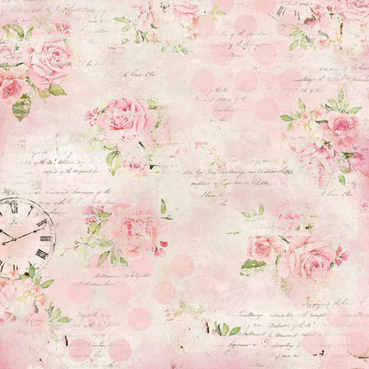 Papel Scrapbook Litoarte SD-1177 Ramos de Rosas 30,5x30,5cm - Palácio da Arte