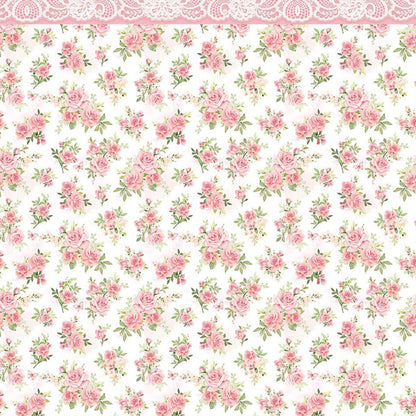 Papel Scrapbook Litoarte SD-1178 Tags Femininas e Rosas 30,5x30,5cm - Palácio da Arte