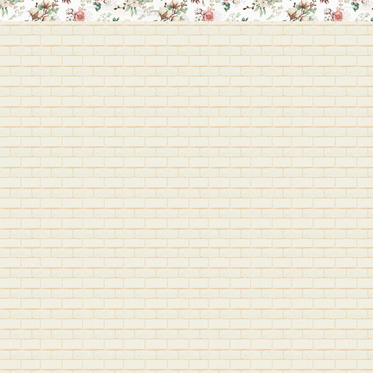 Papel Scrapbook Litoarte SD-1182 Tags Fazenda e Tijolos 30,5x30,5cm - Palácio da Arte