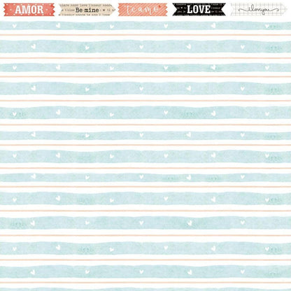 Papel Scrapbook Litoarte SD-1184 Ursinho Amor e Listras 30,5x30,5cm - Palácio da Arte