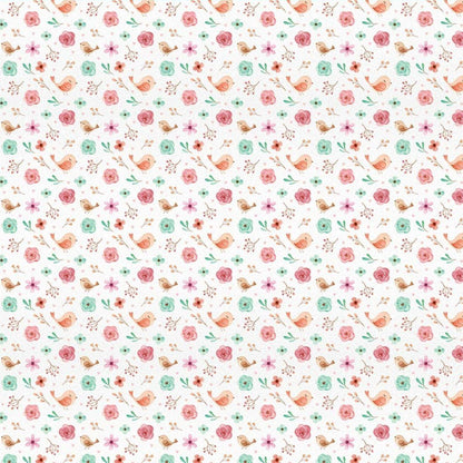 Papel Scrapbook Litoarte SD-1189 Flores e Poá 30,5x30,5cm - Palácio da Arte