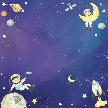 Papel Scrapbook Litoarte SD-1192 Menino na Lua 30,5x30,5cm - Palácio da Arte