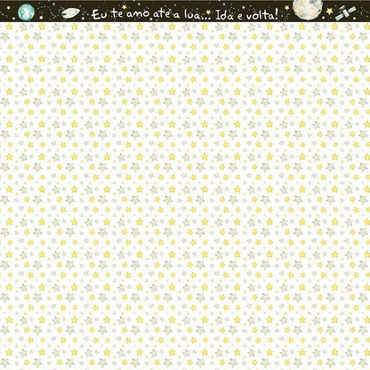 Papel Scrapbook Litoarte SD-1193 Estrelas e Astronautas 30,5x30,5cm - Palácio da Arte