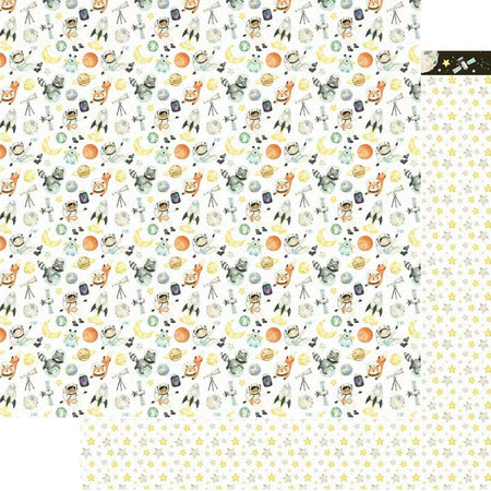 Papel Scrapbook Litoarte SD-1193 Estrelas e Astronautas 30,5x30,5cm - Palácio da Arte