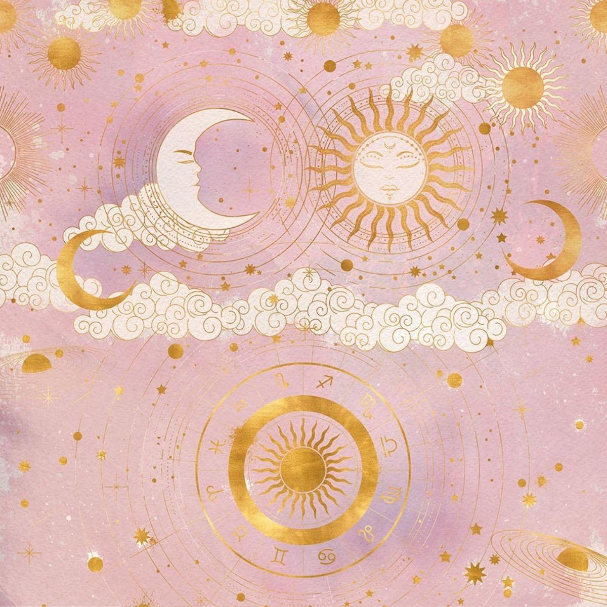 Papel Scrapbook Litoarte SD-1197 Sol e Lua 30,5x30,5cm - Palácio da Arte