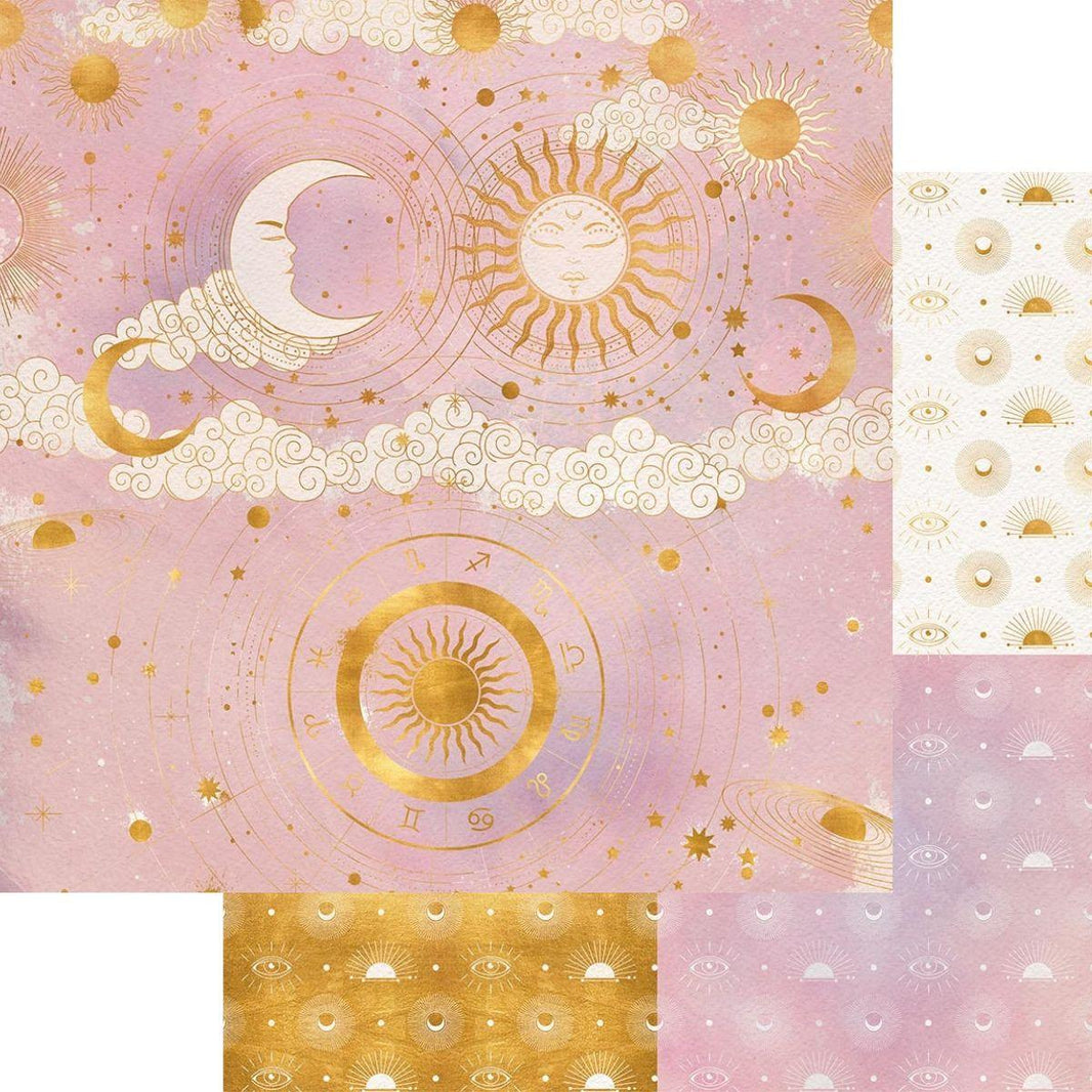 Papel Scrapbook Litoarte SD-1197 Sol e Lua 30,5x30,5cm - Palácio da Arte