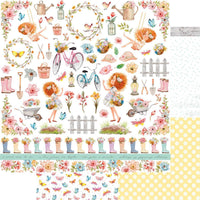 Papel Scrapbook Litoarte SD-1207 Floresça Recortes 30,5x30,5cm - Palácio da Arte
