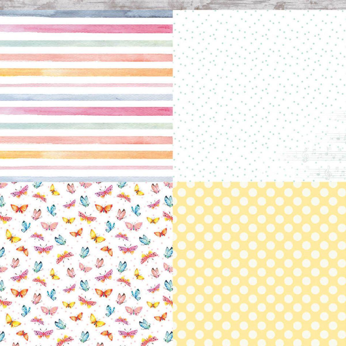 Papel Scrapbook Litoarte SD-1207 Floresça Recortes 30,5x30,5cm - Palácio da Arte
