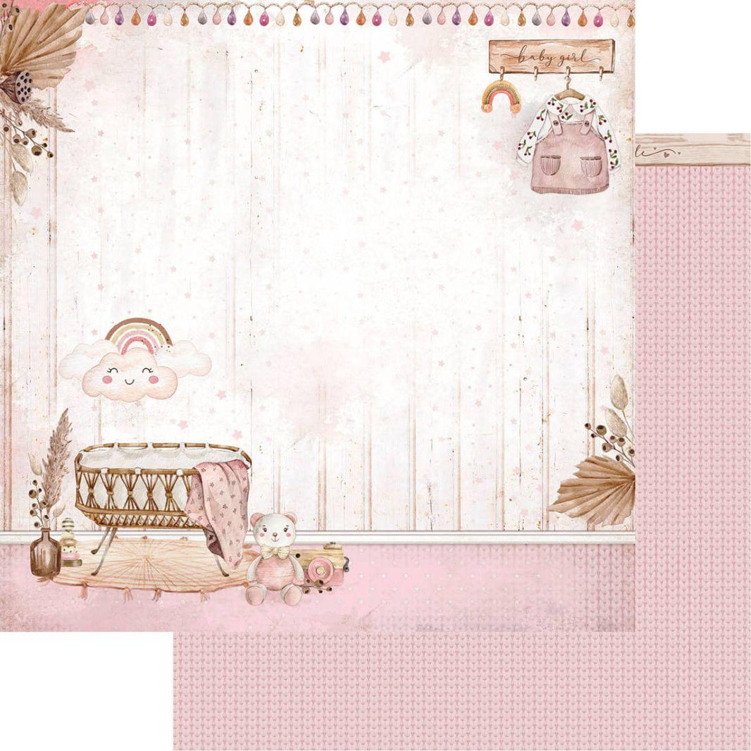 Papel Scrapbook Litoarte SD-1208 Estampa Bebê Menina 30,5x30,5cm - Palácio da Arte