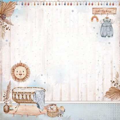 Papel Scrapbook Litoarte SD-1212 Estampa Bebê Menino 30,5x30,5cm - Palácio da Arte