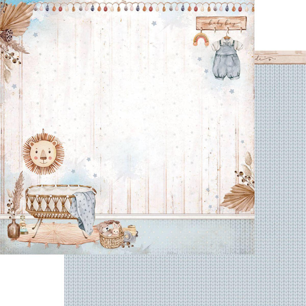 Papel Scrapbook Litoarte SD-1212 Estampa Bebê Menino 30,5x30,5cm - Palácio da Arte