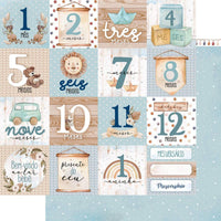 Papel Scrapbook Litoarte SD-1213 Cards Mesversário Menino 30,5x30,5cm - Palácio da Arte