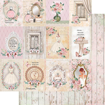 Papel Scrapbook Litoarte SD-1235 Tags Noiva 30,5x30,5cm - Palácio da Arte