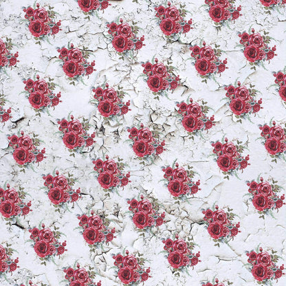Papel Scrapbook Litoarte SD-1242 Red Roses Porta e Rosas 30,5x30,5cm - Palácio da Arte