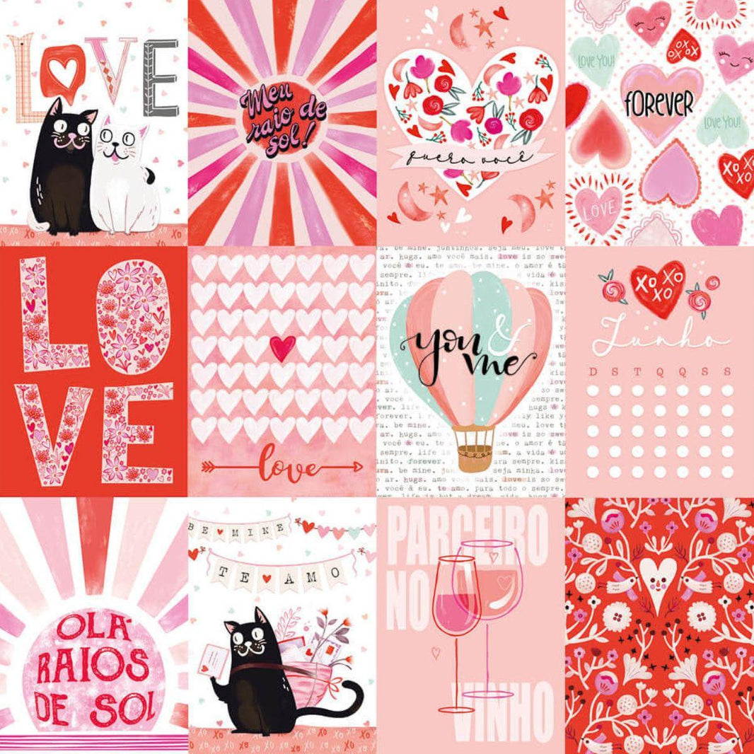 Papel Scrapbook Litoarte SD-1247 My Sunshine Tags Love 30,5x30,5cm - Palácio da Arte