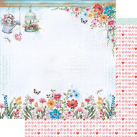 Papel Scrapbook Litoarte SD-1249 Gaiola e Flores 30,5x30,5cm - Palácio da Arte