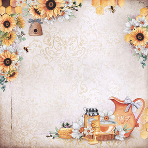 Papel Scrapbook Litoarte SD-1261 Flores e Café da Manhã 30,5x30,5cm - Palácio da Arte