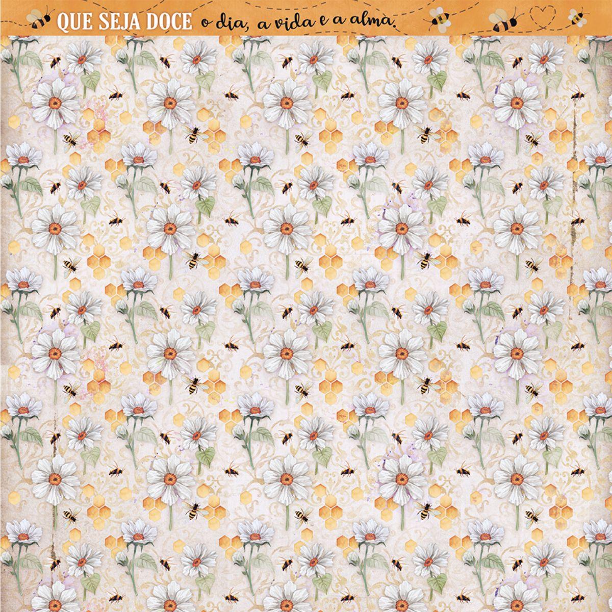 Papel Scrapbook Litoarte SD-1261 Flores e Café da Manhã 30,5x30,5cm - Palácio da Arte