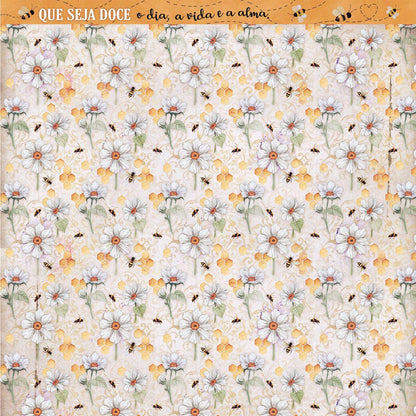 Papel Scrapbook Litoarte SD-1261 Flores e Café da Manhã 30,5x30,5cm - Palácio da Arte