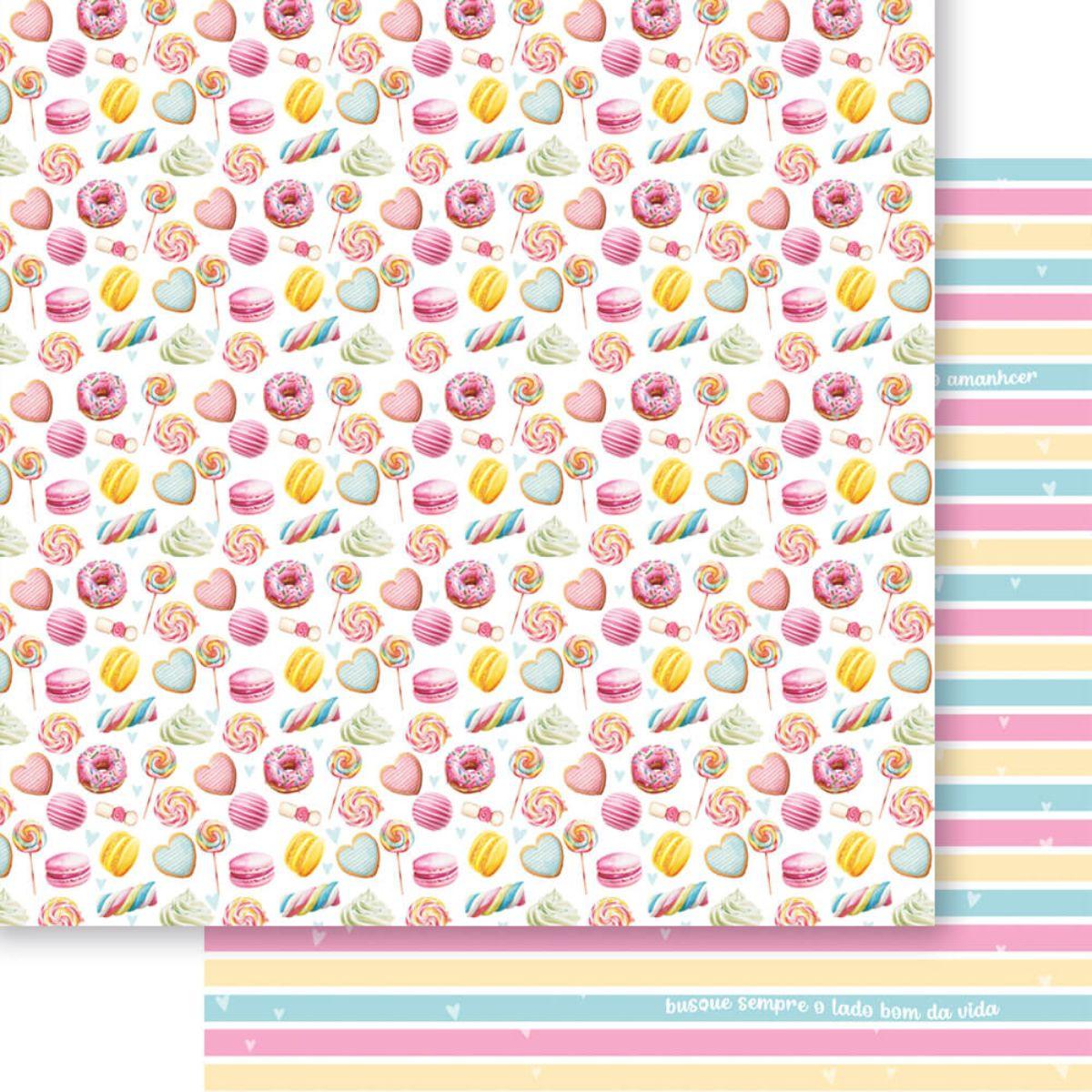 Papel Scrapbook Litoarte SD-1312 Doçura 30,5x30,5cm - Palácio da Arte