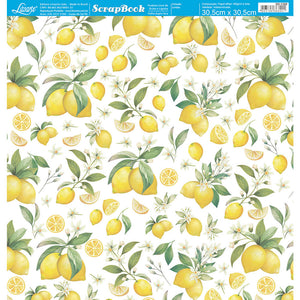 Papel Scrapbook Litoarte SD-1320 Limões 30,5x30,5cm - Palácio da Arte