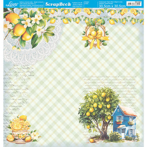 Papel Scrapbook Litoarte SD-1322 Limões II 30,5x30,5cm - Palácio da Arte