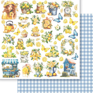 Papel Scrapbook Litoarte SD-1323 Limões Elementos 30,5x30,5cm - Palácio da Arte