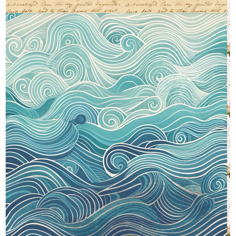 Papel Scrapbook Litoarte SD-1335 Mar Doce Lar Náutica 30,5x30,5cm - Palácio da Arte