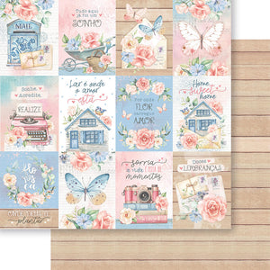 Papel Scrapbook Litoarte SD1-105 Amor com Arte Tags 30,5x30,5cm - Palácio da Arte