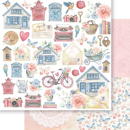 Papel Scrapbook Litoarte SD1-106 Amor com Arte Elementos 30,5x30,5cm - Palácio da Arte