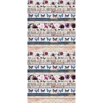 Papel Scrapbook Litoarte SDH-014 Vintage 15x30cm - Palácio da Arte