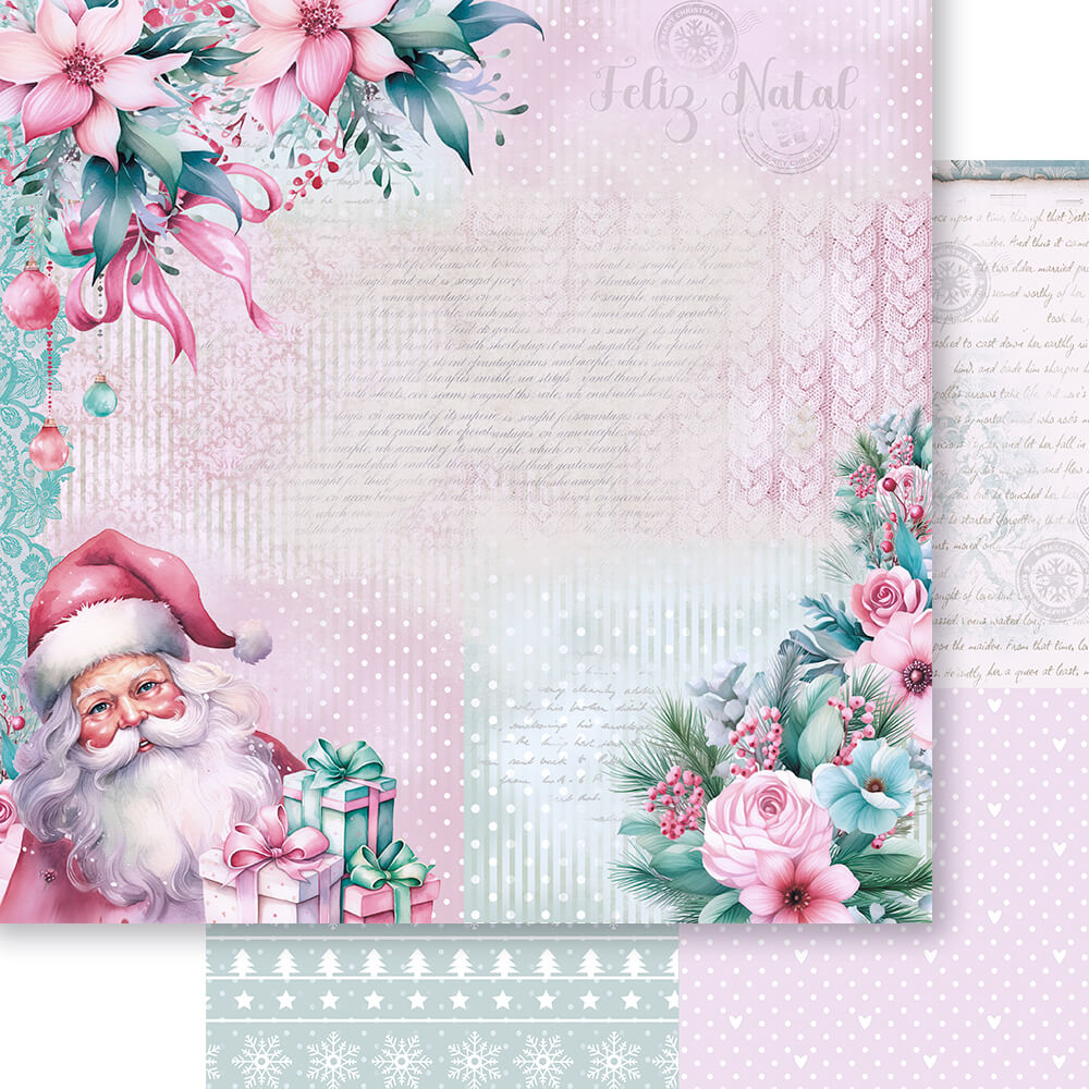 Papel Scrapbook Litoarte SDN-178 Encanto de Natal 30,5x30,5cm - Palácio da Arte