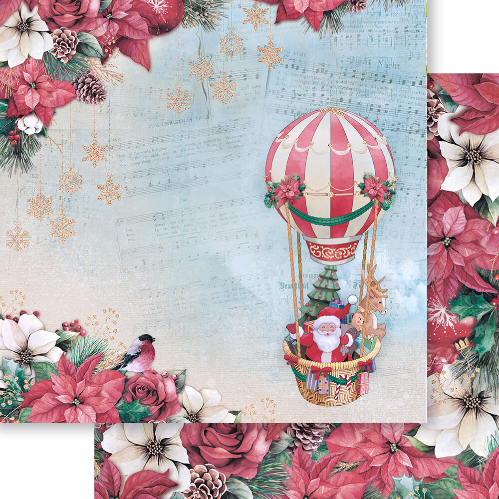 Papel Scrapbook Litoarte SDN-185 Jardim de Natal 30,5x30,5cm - Palácio da Arte
