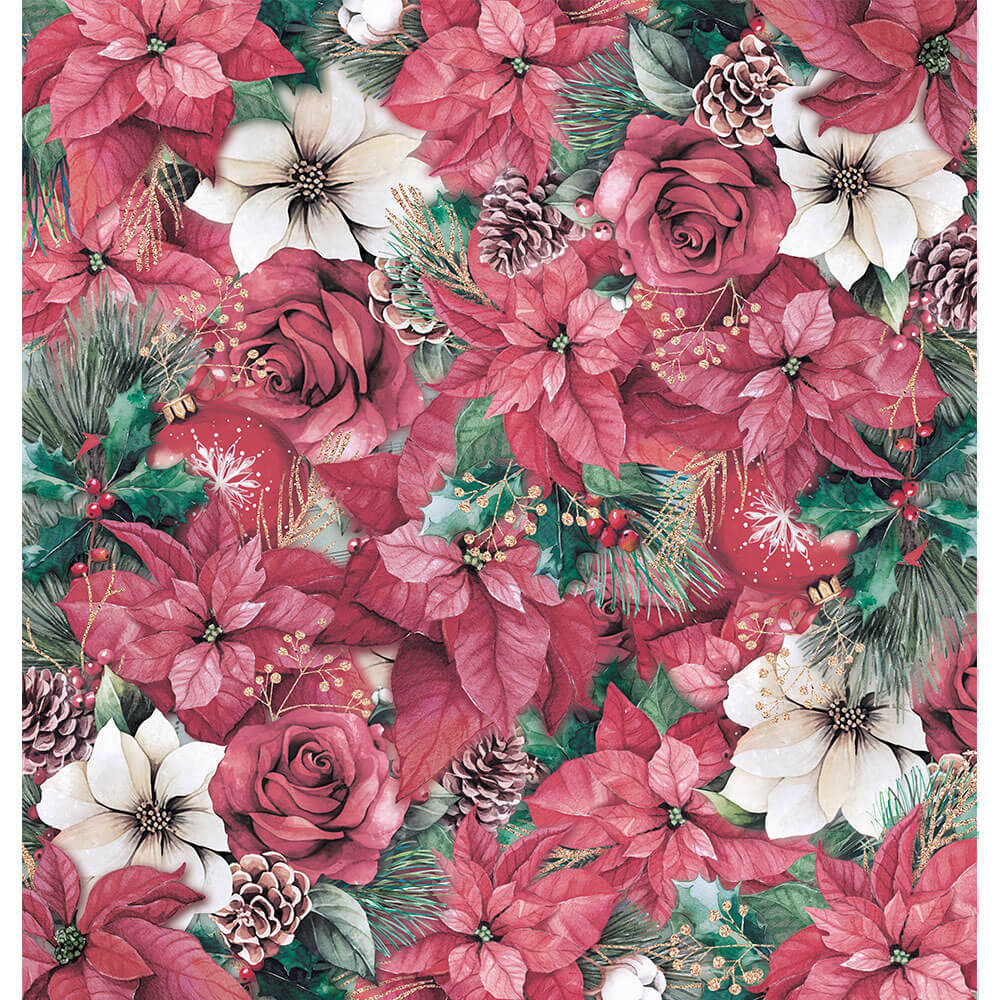 Papel Scrapbook Litoarte SDN-185 Jardim de Natal 30,5x30,5cm - Palácio da Arte