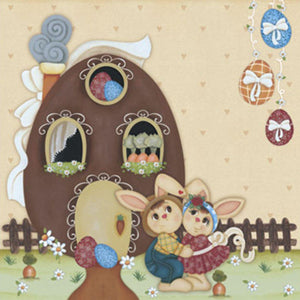 Papel Scrapbook Litoarte SDP-003 Casal de Coelho 30,5x30,5cm - Palácio da Arte