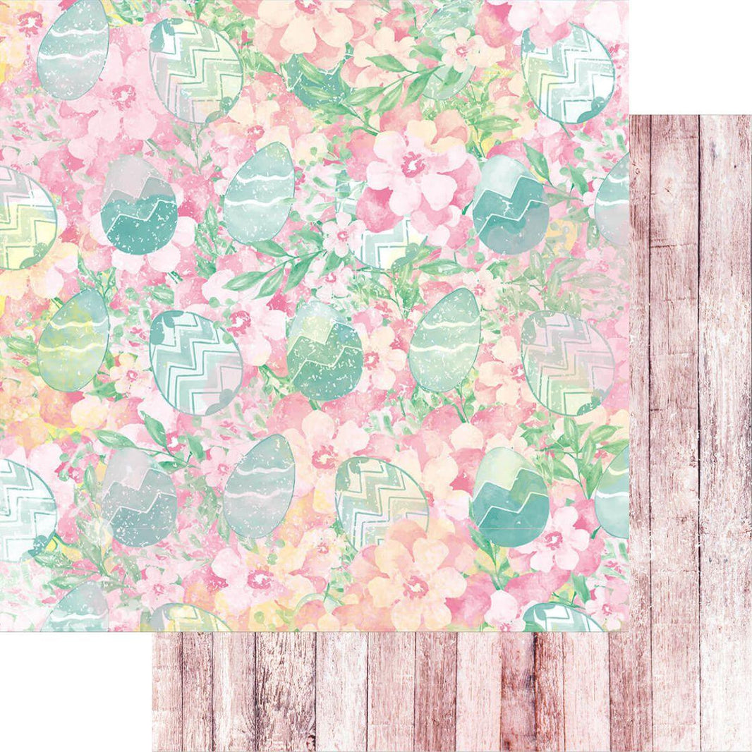 Papel Scrapbook Litoarte SDP-017 Ovos e Flores 30,5x30,5cm - Palácio da Arte
