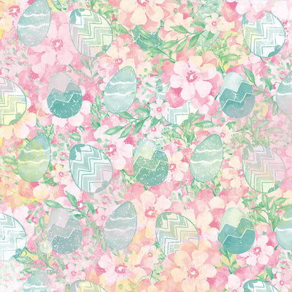 Papel Scrapbook Litoarte SDP-017 Ovos e Flores 30,5x30,5cm - Palácio da Arte