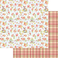 Papel Scrapbook Litoarte SDP-022 Ninho e Flores 30,5x30,5cm - Palácio da Arte