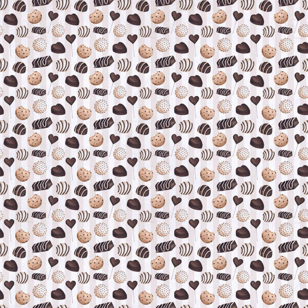 Papel Scrapbook Litoarte SDP-028 Chocolates 30,5x30,5cm - Palácio da Arte