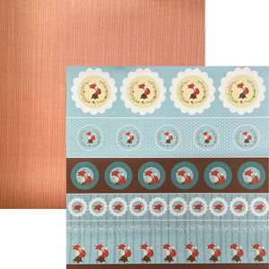 Papel Scrapbook Raposa Selos e Tags SDF649 Toke e Crie by Mariceli - Palácio da Arte