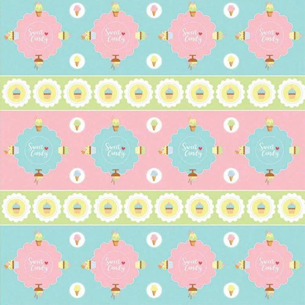 Papel Scrapbook Sweet Candy Forminhas e Toppers SDF660 Toke e Crie by Mariceli - Palácio da Arte