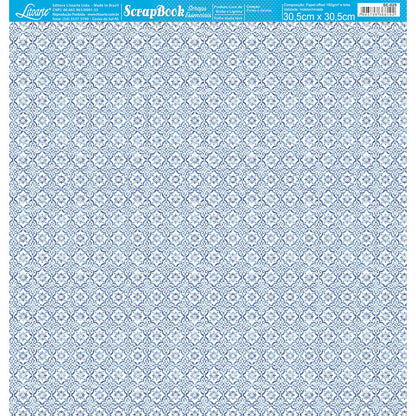 Papel Scraps Essenciais Litoarte SE-029 Azulejos 30,5x30,5cm - Palácio da Arte