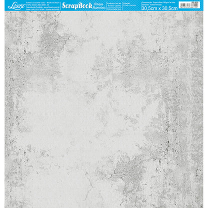 Papel Scraps Essenciais Litoarte SE-032 Concreto 30,5x30,5cm - Palácio da Arte