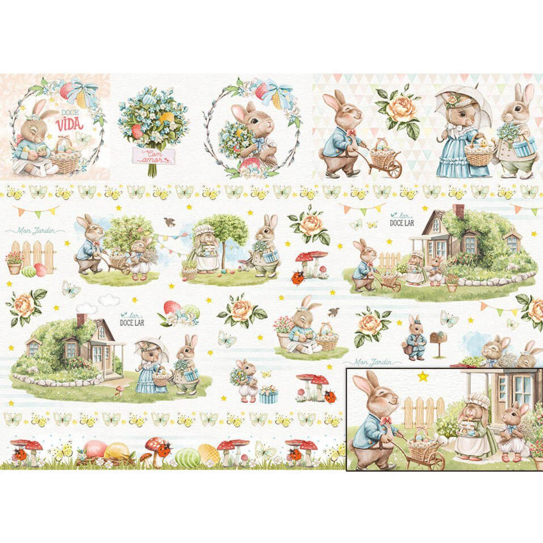 Papel Seda Litoarte PSL-001 Páscoa Feliz 67,5x46cm - Palácio da Arte