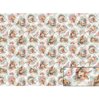 Papel Seda Litoarte PSL-004 Coelho Com Flores 67,5x46cm - Palácio da Arte