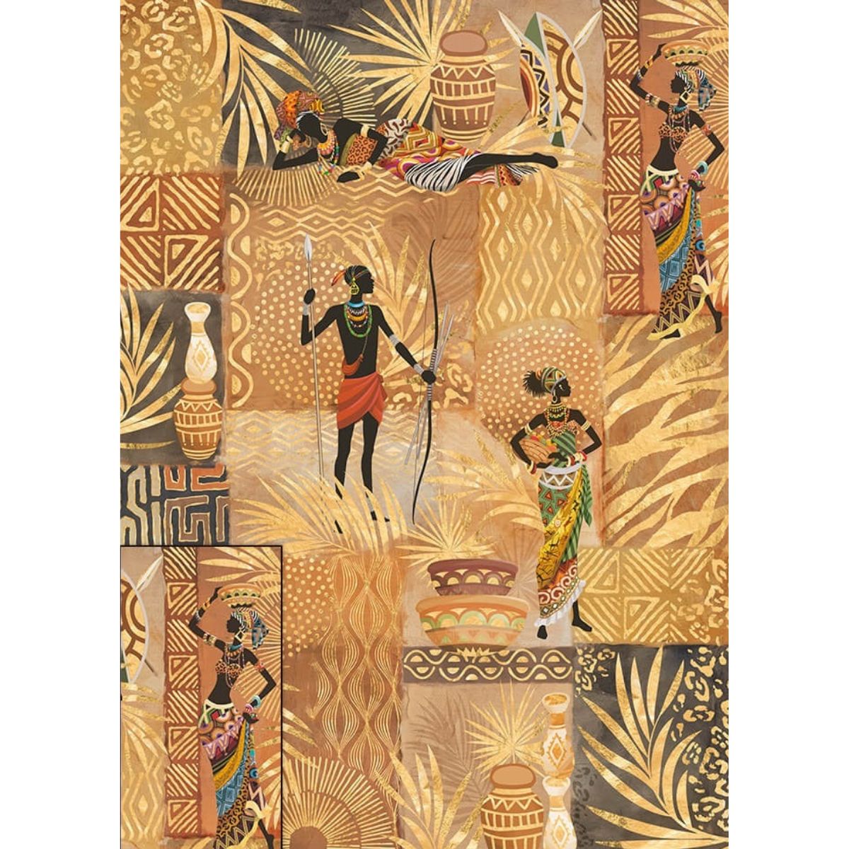 Papel Seda Litoarte PSL-008 Cultura Africana 67,5x46cm - Palácio da Arte