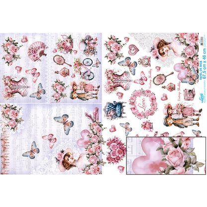 Papel Seda Litoarte PSL-017 Vintage 67,5x46cm - Palácio da Arte